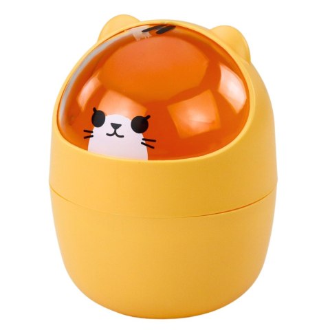 Mini Kosz Miś Na Biurko Stolik Pomarańczowy 1L 16cm LEAN Mini Kosz Miś Na Biurko Stolik Pomarańczowy 1L 16cm LEAN