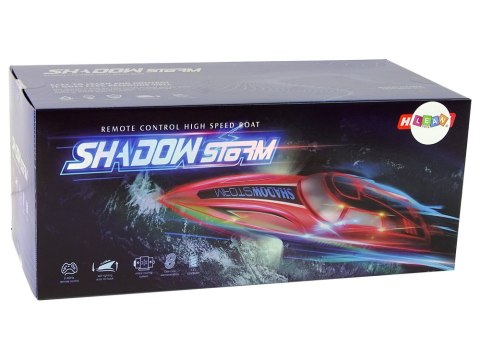 Motorówka R/C 2,4G Czerwona 20-25 km/h LEAN Toys Motorówka R/C 2,4G Czerwona 20-25 km/h LEAN Toys