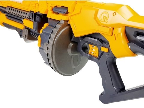 Pistolet Na Baterie Piankowe Naboje 82 cm Obrotowy Magazynek Żółty LEAN Toys Pistolet Na Baterie Piankowe Naboje 82 cm Obrotowy Magazynek Żółty LEAN Toys