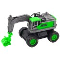 Pojazd Budowlany Koparka Zielona Napęd Frykcyjny LEAN TOYS
