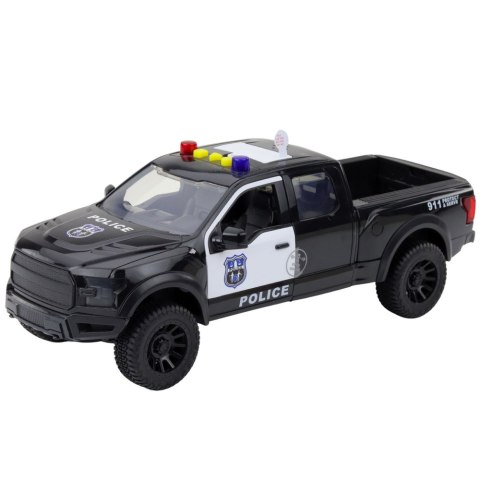 Samochód Terenowy Policyjny Światła Dźwięki Czarny 1:12 LEAN Toys Samochód Terenowy Policyjny Światła Dźwięki Czarny 1:12 LEAN Toys