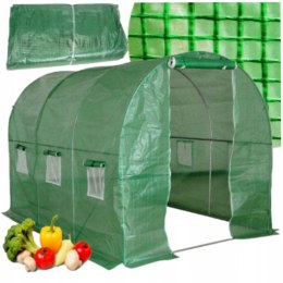 Tunel Foliowy Ogrodowy Szklarnia 2x3 6m2 Zielony na Warzywa Stelaż LEAN