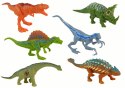 Zestaw Figurki Dinozaury 12 sztuk Kolorowe LEAN Toys