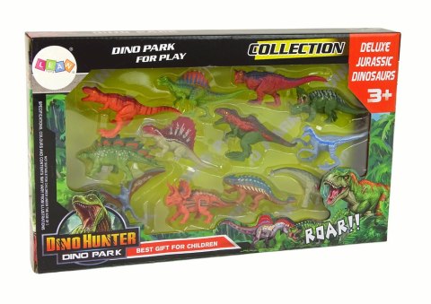 Zestaw Figurki Dinozaury 12 sztuk Kolorowe LEAN Toys Zestaw Figurki Dinozaury 12 sztuk Kolorowe LEAN Toys