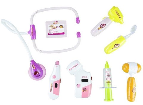 Zestaw Lekarski W Walizce Różowy Stetoskop Lekarz LEAN Toys Zestaw Lekarski W Walizce Różowy Stetoskop Lekarz LEAN Toys