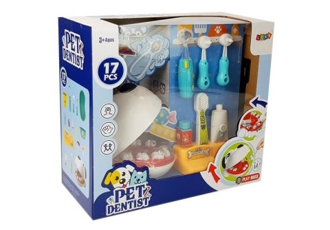 Zestaw Małego Lekarza Dentysty Pies Szczoteczka Wyciskana Pasta do Zębów Dentysta LEAN Toys Zestaw Małego Lekarza Dentysty Pies Szczoteczka Wyciskana Pasta do Zębów Dentysta LEAN Toys