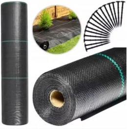 Agrotkanina czarna 1,1x100m UV 135g antychwastowa agrowłóknina + kotwy LEAN Trike