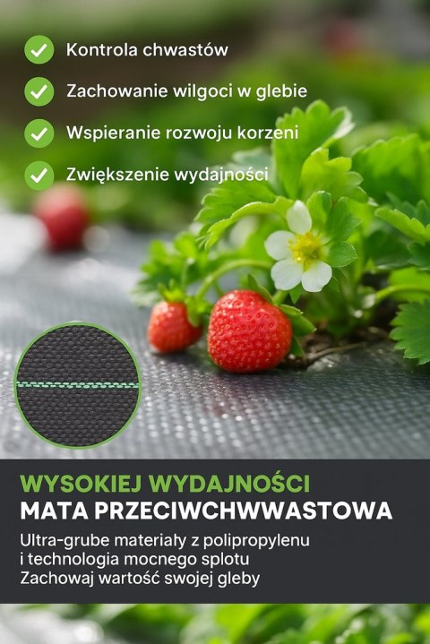 Agrotkanina czarna 1,1x100m UV 135g antychwastowa agrowłóknina + kotwy LEAN Trike Agrotkanina czarna 1,1x100m UV 135g antychwastowa agrowłóknina + kotwy LEAN Trike