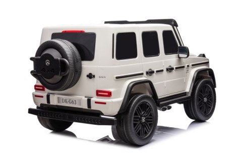 Auto Na Akumulator Mercedes G63 XXL Biały 4x4 LEAN CARS Auto Na Akumulator Mercedes G63 XXL Biały 4x4 LEAN CARS