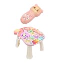 Chodzik Edukacyjny Stolik Panel Interaktywny Stolik 5w1 Różowy LEAN Toys