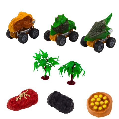 Ciężarówka Dinozaur Triceratops Autka Dinozaury Wyrzutnia Brązowy LEAN Toys Ciężarówka Dinozaur Triceratops Autka Dinozaury Wyrzutnia Brązowy LEAN Toys