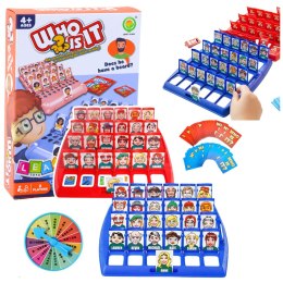 Gra Rodzinna Logiczna Zgadnij Kto to? Mini Podróżna 2 Plansze LEAN TOYS