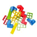 Gra Zręcznościowa Balansująca Wieża Klocki 22 Karty 16 Klocków LEAN Toys