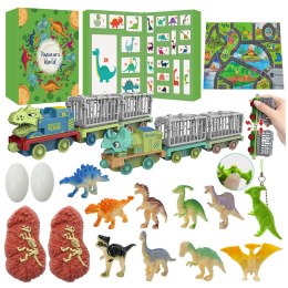 Kalendarz Adwentowy Dla Dzieci Dinozaury Figurki Akcesoria LEAN Toys