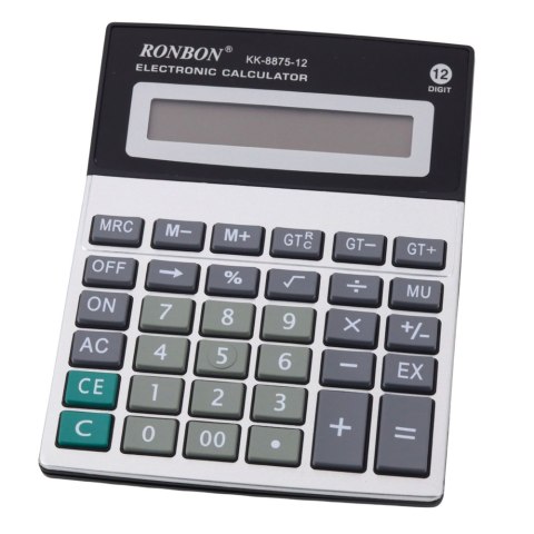 Kalkulator Biurowy Ronbon KK-8875-12 Duży Wyświetlacz 12-Cyfrowy LEAN Kalkulator Biurowy Ronbon KK-8875-12 Duży Wyświetlacz 12-Cyfrowy LEAN