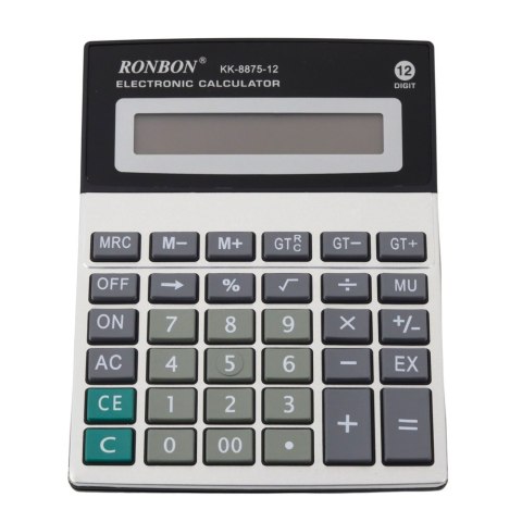 Kalkulator Biurowy Ronbon KK-8875-12 Duży Wyświetlacz 12-Cyfrowy LEAN Kalkulator Biurowy Ronbon KK-8875-12 Duży Wyświetlacz 12-Cyfrowy LEAN
