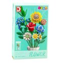 Klocki Konstrukcyjne Bukiet Kwiaty W Wazonie Kolorowe 618el LEAN Toys