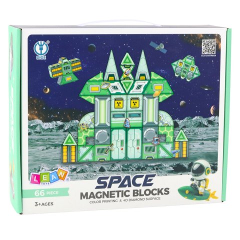 Klocki Magnetyczne Kosmos Stacja Kosmiczna 4D 66el LEAN Toys Klocki Magnetyczne Kosmos Stacja Kosmiczna 4D 66el LEAN Toys