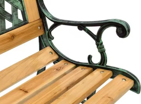 ŁAWKA OGRODOWA DREWNIANA METALOWA ŁAWECZKA PARKOWA CMENTARNA Z OPARCIEM Marka niezdefiniowana ŁAWKA OGRODOWA DREWNIANA METALOWA ŁAWECZKA PARKOWA CMENTARNA Z OPARCIEM Marka niezdefiniowana