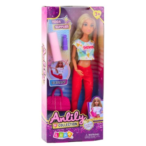 Lalka Anlily Joga Mata Do Ćwiczeń Torba Bidon Ruchome Kończyny LEAN Toys Lalka Anlily Joga Mata Do Ćwiczeń Torba Bidon Ruchome Kończyny LEAN Toys