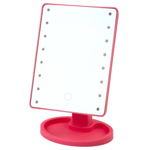 Lusterko Kosmetyczne 16 Diod LED Z Podstawką Regulacja Różowe LEAN Toys Lusterko Kosmetyczne 16 Diod LED Z Podstawką Regulacja Różowe LEAN Toys