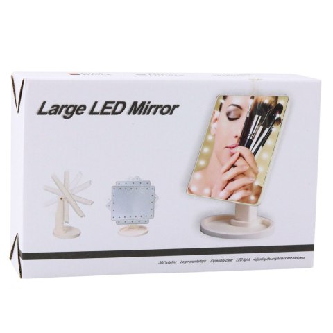 Lusterko Kosmetyczne 16 Diod LED Z Podstawką Regulacja Różowe LEAN Toys Lusterko Kosmetyczne 16 Diod LED Z Podstawką Regulacja Różowe LEAN Toys