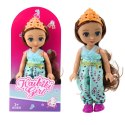 Mini Laleczka Księżniczka Korona Zdobiona Sukienka 17cm Mix LEAN TOYS