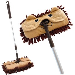 Mop Dla Dzieci Z Rączką Teleskopową Zwierzątko Brązowy LEAN Toys