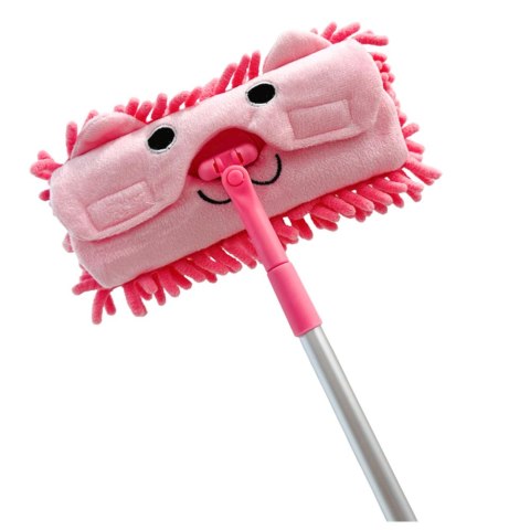 Mop Dla Dzieci Z Rączką Teleskopową Zwierzątko Różowy LEAN Toys Mop Dla Dzieci Z Rączką Teleskopową Zwierzątko Różowy LEAN Toys