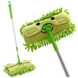 Mop Dla Dzieci Z Rączką Teleskopową Zwierzątko Zielony LEAN Toys