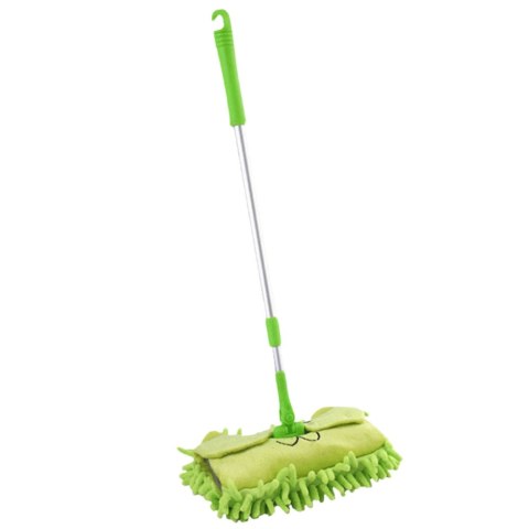 Mop Dla Dzieci Z Rączką Teleskopową Zwierzątko Zielony LEAN Toys Mop Dla Dzieci Z Rączką Teleskopową Zwierzątko Zielony LEAN Toys