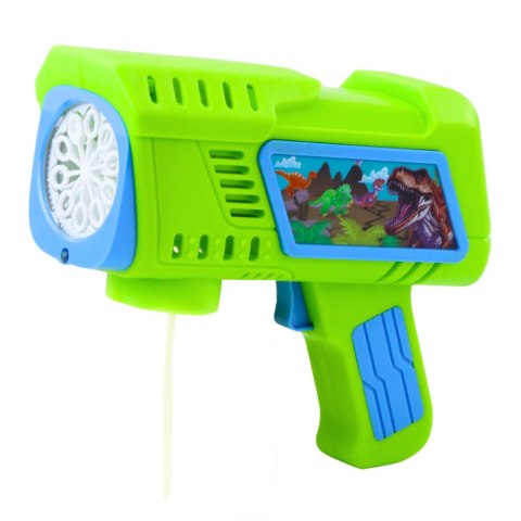 Pistolet Na Bańki Mydlane Dioda LED Zielony Dinozaury LEAN Toys Pistolet Na Bańki Mydlane Dioda LED Zielony Dinozaury LEAN Toys