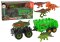 Pojazd z Motywem Dinozaura Przyczepa 4 Sztuki Dinozaurów LEAN Toys