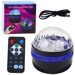 Projektor Gwiazd LED Starry Lampka Nocna Efekty Świetlne Pilot LEAN