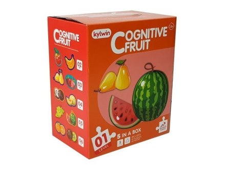 Puzzle Edukacyjne Dla Niemowląt Owoce 5 Części 40 Elementów LEAN Toys Puzzle Edukacyjne Dla Niemowląt Owoce 5 Części 40 Elementów LEAN Toys