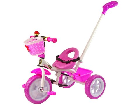 Rower Trójkołowy PRO100 Różowy Koszyk Koła EVA LEAN Trike Rower Trójkołowy PRO100 Różowy Koszyk Koła EVA LEAN Trike