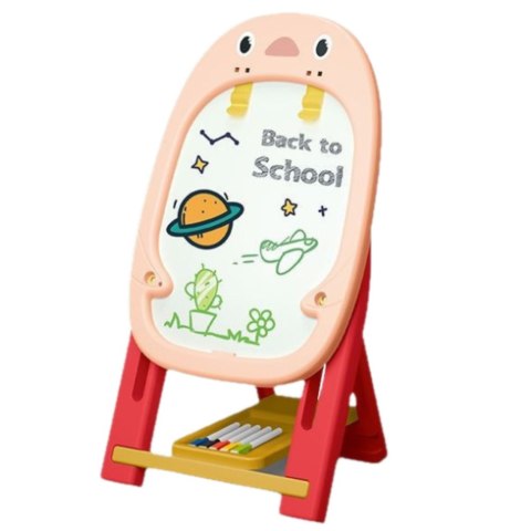 Tablica Magnetyczna Dwustronna Pingwin Zestaw Gier Akcesoria 56el Różowa LEAN Toys Tablica Magnetyczna Dwustronna Pingwin Zestaw Gier Akcesoria 56el Różowa LEAN Toys