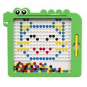 Tablica Magnetyczna Układanka Mozaika Dinozaur Zielony Karty 20 Wzorów LEAN Toys