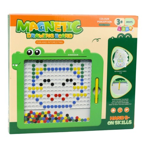 Tablica Magnetyczna Układanka Mozaika Dinozaur Zielony Karty 20 Wzorów LEAN Toys Tablica Magnetyczna Układanka Mozaika Dinozaur Zielony Karty 20 Wzorów LEAN Toys