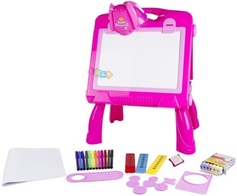 Tablica Sztaluga Projektor Na Kredę Pisak 49 cm LEAN Toys Tablica Sztaluga Projektor Na Kredę Pisak 49 cm LEAN Toys