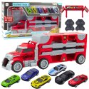 Zestaw Ciężarówka Rozkładana Z Torem Wyścigowym 6 Autek LEAN Toys