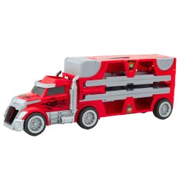Zestaw Ciężarówka Rozkładana Z Torem Wyścigowym 6 Autek LEAN Toys