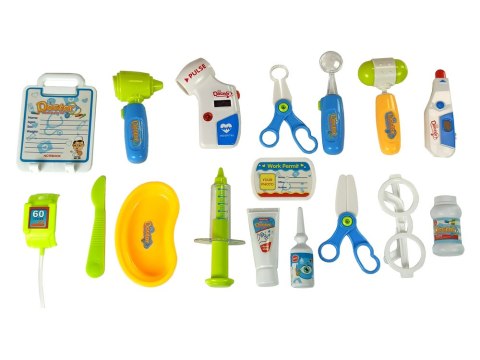 Zestaw Lekarski na Wózku Stolik Lekarski Doktor 17 Elementów EKG LEAN Toys Zestaw Lekarski na Wózku Stolik Lekarski Doktor 17 Elementów EKG LEAN Toys