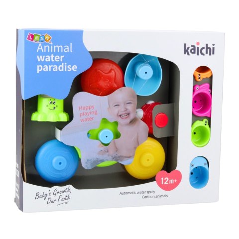 Zestaw Zabawka Interaktywna Do Kąpieli Fontanna Zwierzątka Kubeczki LEAN Toys Zestaw Zabawka Interaktywna Do Kąpieli Fontanna Zwierzątka Kubeczki LEAN Toys