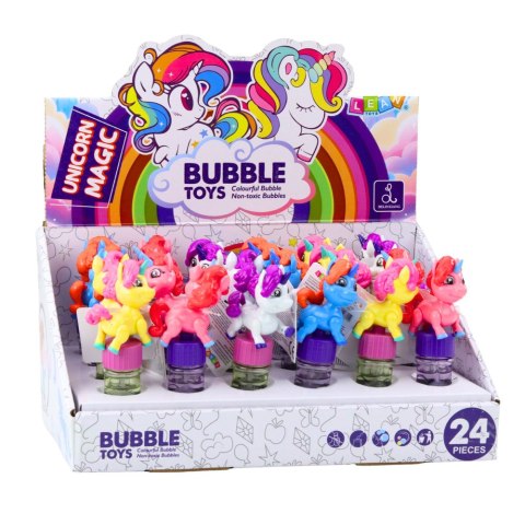 Bańki Mydlane Jednorożec Ruchoma Figurka Kolorowy 14cm Mix LEAN TOYS Bańki Mydlane Jednorożec Ruchoma Figurka Kolorowy 14cm Mix LEAN TOYS