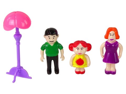 Domek Dla Lalek Mebelki Akcesoria Figurki Różowy LEAN Toys Domek Dla Lalek Mebelki Akcesoria Figurki Różowy LEAN Toys