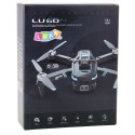Dron LU60 Podwójna Kamera HD Światła LED Aplikacja Czarny LEAN Toys