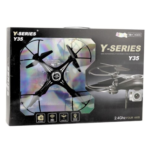 Dron Y-35 Zdalnie Sterowany Lekki Żyroskop Obrót 360° Czarny LEAN Toys Dron Y-35 Zdalnie Sterowany Lekki Żyroskop Obrót 360° Czarny LEAN Toys