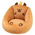 Fotel Pluszowy Dla Dzieci Kapibara Z Kaczuszką Brązowy 50x45cm LEAN Toys