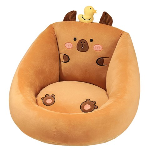Fotel Pluszowy Dla Dzieci Kapibara Z Kaczuszką Brązowy 50x45cm LEAN Toys Fotel Pluszowy Dla Dzieci Kapibara Z Kaczuszką Brązowy 50x45cm LEAN Toys